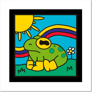 Cute frog in rain boots Posters and Art